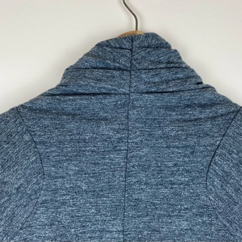 Lululemon That's A Wrap Cardigan Heathered Snow Slub Coal Sz 6